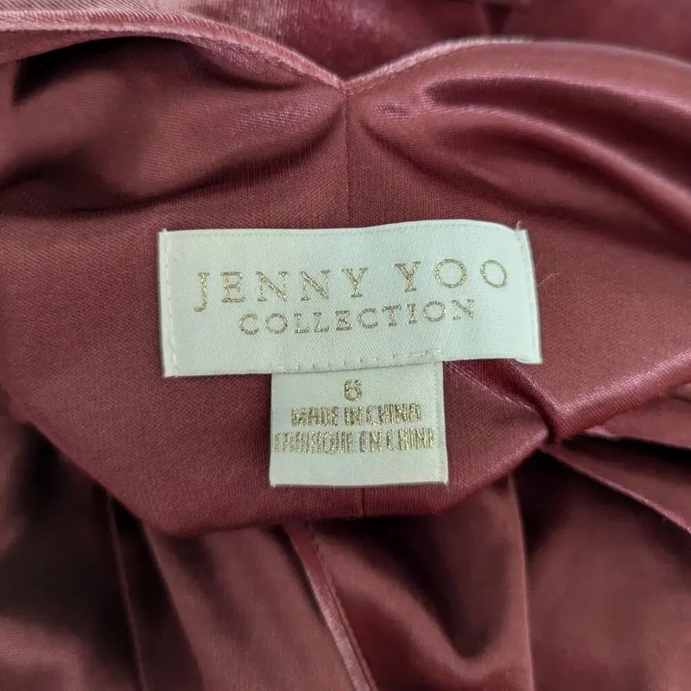 Jenny Yoo Marin Velvet V-Neck Maxi Dress Wrap Gown Size 6 Women's Preowned - Picture 11 of 11